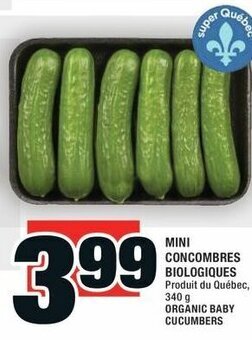 Super C ORGANIC BABY CUCUMBERS 340 g offer