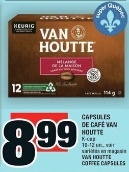 Super C CAPSULES DE CAFÉ VAN HOUTTE K-cup 10-12 un offer