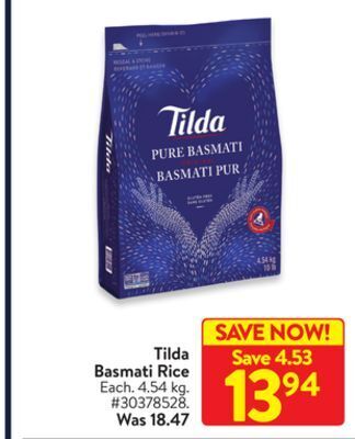 Walmart Tilda basmati rice offer