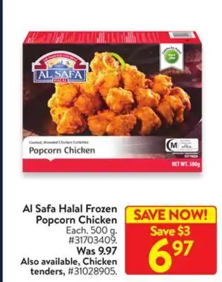 Walmart Al safa halal frozen popcorn chicken offer