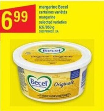 Maxi Becel margarine 637 / 850 g offer