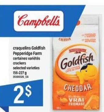 Maxi craquelins Goldfish Pepperidge Farm 156 - 227 g offer