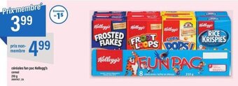 Maxi céréales fun pac Kellogg's cereal 210 g offer