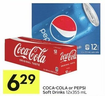 IGA COCA-COLA or PEPSI Soft Drinks 12x355 mL offer