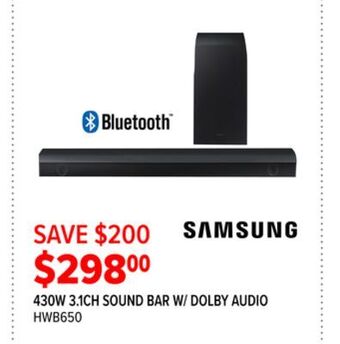 2001 Audio Video Samsung 430w 3.1ch sound bar w/ dolby audio offer