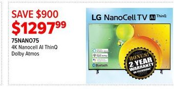 2001 Audio Video Lg 4k nanocell ai thinq dolby atmos offer