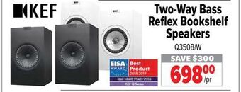 2001 Audio Video Kef two-way bass reflex bookshelf speakers offer