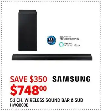 2001 Audio Video Samsung soundbar 5.1.2ch dolby atmos offer