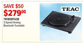 2001 Audio Video Teac 3-speed analog bluetooth turntable offer