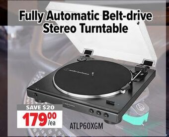 2001 Audio Video Audio-technica fully automatic belt-drive stereo turntable offer