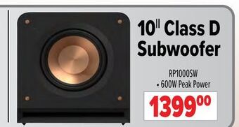 2001 Audio Video 10 class d subwoofer offer