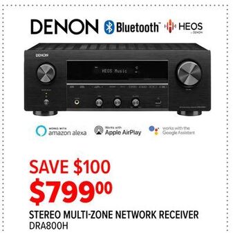 2001 Audio Video Denon stereo multi-zone network receiver offer