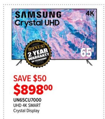 2001 Audio Video Samsung 65 uhd 4k smart crystal display offer