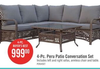 The Brick Peru 4-piece patio conversation set offer