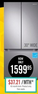 The Brick Samsung 22.1 cu. ft. french-door refrigerator - rf22a4111sr/aa offer