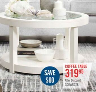The Brick Corey round coffee table - white offer