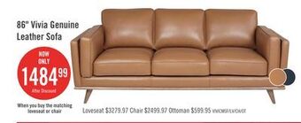 The Brick Vivia top-grain genuine leather sofa - caramel offer