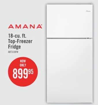 The Brick Amana 18 cu. ft. top-freezer refrigerator art318ffdw offer