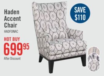The Brick Haden fabric accent chair - onyx offer