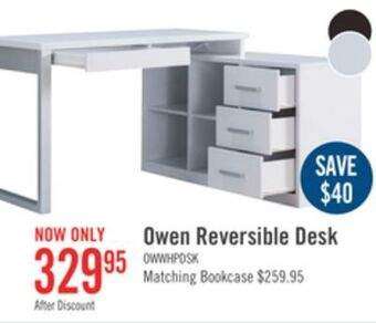 The Brick Owen reversible corner desk - white offer