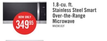 The Brick Lg 1.8 cu. ft. smart over-the-range microwave - mvem1825f offer
