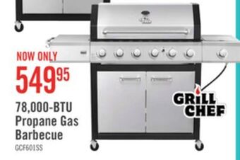 The Brick Grill chef 78,000 btu propane gas barbecue - gcf601ssp offer