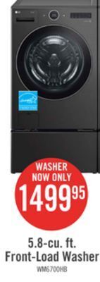 The Brick Lg 5.8 cu. ft. smart front-load washer with ai dd™ 2.0 - wm6700hba offer
