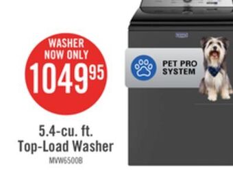 The Brick Maytag 5.4 cu. ft. pet pro top-load washer - mvw6500mbk offer