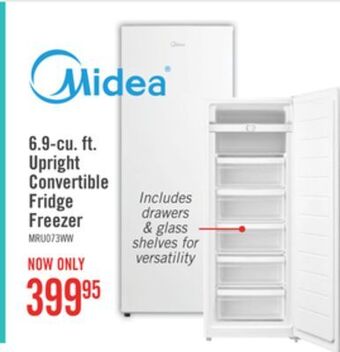 The Brick Midea 6.9 cu. ft. convertible upright refrigerator-freezer - mru07b3aww offer
