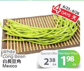 T&T Supermarket White long bean offer