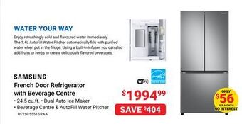 Visions Electronics Samsung french door refrigerator beverage centre offer