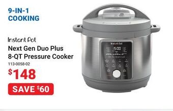 Visions Electronics Instant pot next gen duo plus 8-qt pressure cooker offer