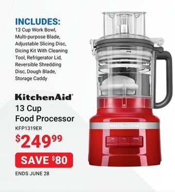 Visions Electronics Kitchenaid 13 cup food processor offer