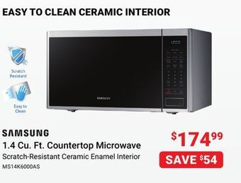 Visions Electronics Samsung 1.4 cu. ft. countertop microwave offer