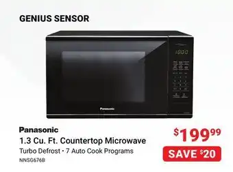 Visions Electronics Panasonic 1.3 cu. ft. countertop microwave turbo offer