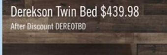 The Brick Derekson twin bed offer