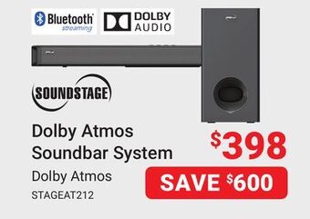 Visions Electronics Soundstatge dolby atmos soundbar system offer