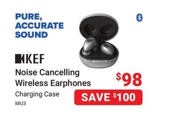 Visions Electronics Kef noise cancelling wireless earphones offer