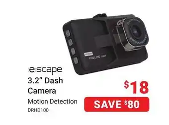 Visions Electronics Escape 3.2 dash camera offer