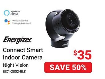 Visions Electronics Energizer connect smart indoor camera offer