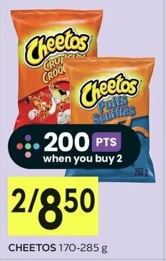 IGA CHEETOS 170-285 g offer