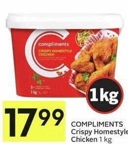 IGA COMPLIMENTS Crispy Homestyle Chicken 1 kg offer