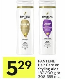 IGA PANTENE Hair Care or Styling Aids 187-200 g or 308-355 mL offer