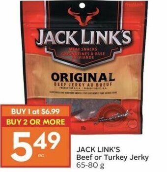 IGA JACK LINK'S Beef or Turkey Jerky 65-80 g offer