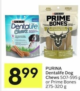 IGA PURINA Dentalife Dog Chews 507-595 g or Prime Bones 275-320 g offer