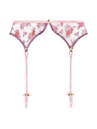 Rose bloom garter belt