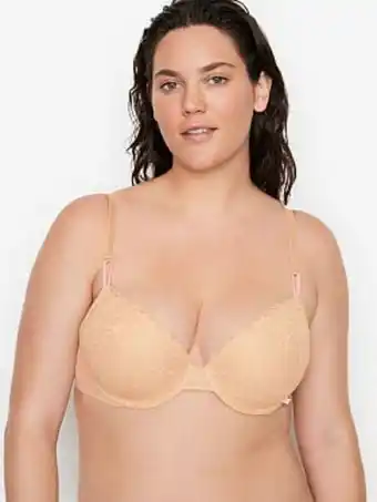 Sexy tee lace lightly-lined demi bra
