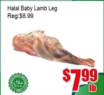 New Pacific Supermarket Halal Baby Lamb Leg offer