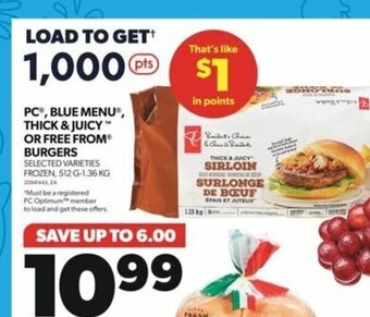 Real Canadian Superstore PC BURGERS offer