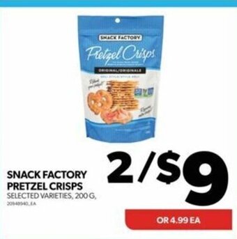 Real Canadian Superstore SNACK FACTORY PRETZEL CRISPS offer